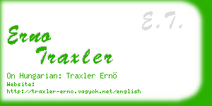 erno traxler business card